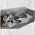 thumbnail image 6 of Scottie Dog Soft Flannel Fleece Throw Blanket, Hand-drawn Brush Stroked Illustration of Scottish Terrier, Cozy Plush for Indoor and Outdoor Use, 50" x 60", Charcoal Grey and White, by Ambesonne, 6 of 6