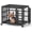 Black 24.8"L x 17.9"W x 21.8"H Heavy Duty Dog Crate, variant on 48 Inch Heavy Duty Dog Crate for Large Dogs with Self-Locking Latch, Escape-Proof Steel Kennel Indoor, XL Large Double Door Metal Pet Cage with Wheels