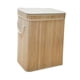 thumbnail image 2 of Cesta de bambú para la ropa sucia con tapa, cesta de almacenamiento para dormitorio , sala de estar Madera, 2 of 9