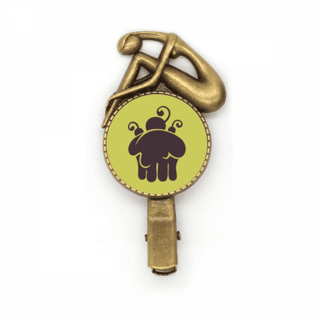 Helado de cereza Melting silueta Broche broche broche broche Metal retro