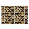 thumbnail image 1 of Watercolor Cutting Board, Chevron Geometric Motifs in Dark Coffee Colors Zigzag Tribal, Decorative Tempered Glass Cutting and Serving Board, Small Size, Brown Caramel Pale Brown, by Ambesonne, 1 of 1