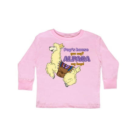 

Inktastic Pop s You Say ALPACA my Bags with Cute Jumping Alpaca Gift Toddler Boy or Toddler Girl Long Sleeve T-Shirt