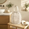 thumbnail image 4 of Portable Hanging Mesh Shower Caddy with External Pocket Sandproof Travel Tote Gym Camping Dorm Bathroom Toiletry Organizer for Men Women, 4 of 6