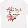thumbnail image 4 of Inktastic Thankful and Blessed Inspirational Saying with Pink Flowers Boys or Girls Long Sleeve Toddler T-Shirt, 4 of 5
