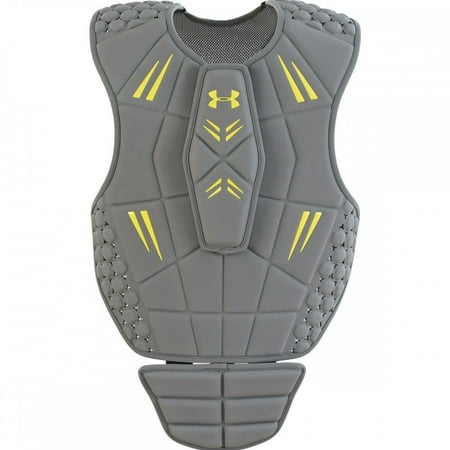 New Under Armour VFT Goalie Lacrosse Chest Pad Silver/Yellow (Best Lacrosse Goalie Drills)