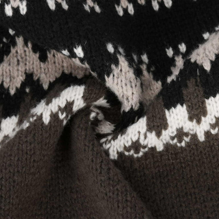 jsaierl Hooded Cardigan Sweaters for Men Knit Full Zip Retro Print Outwear  Long Sleeve Cozy Sweater Jacket 