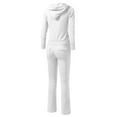 thumbnail image 4 of J. METHOD Women's 2 Piece Outfit Casual Basic French Terry Zip Up Hoodie and Sweatpants Sweatsuit Tracksuit Set NEWTS01 White M, 4 of 6