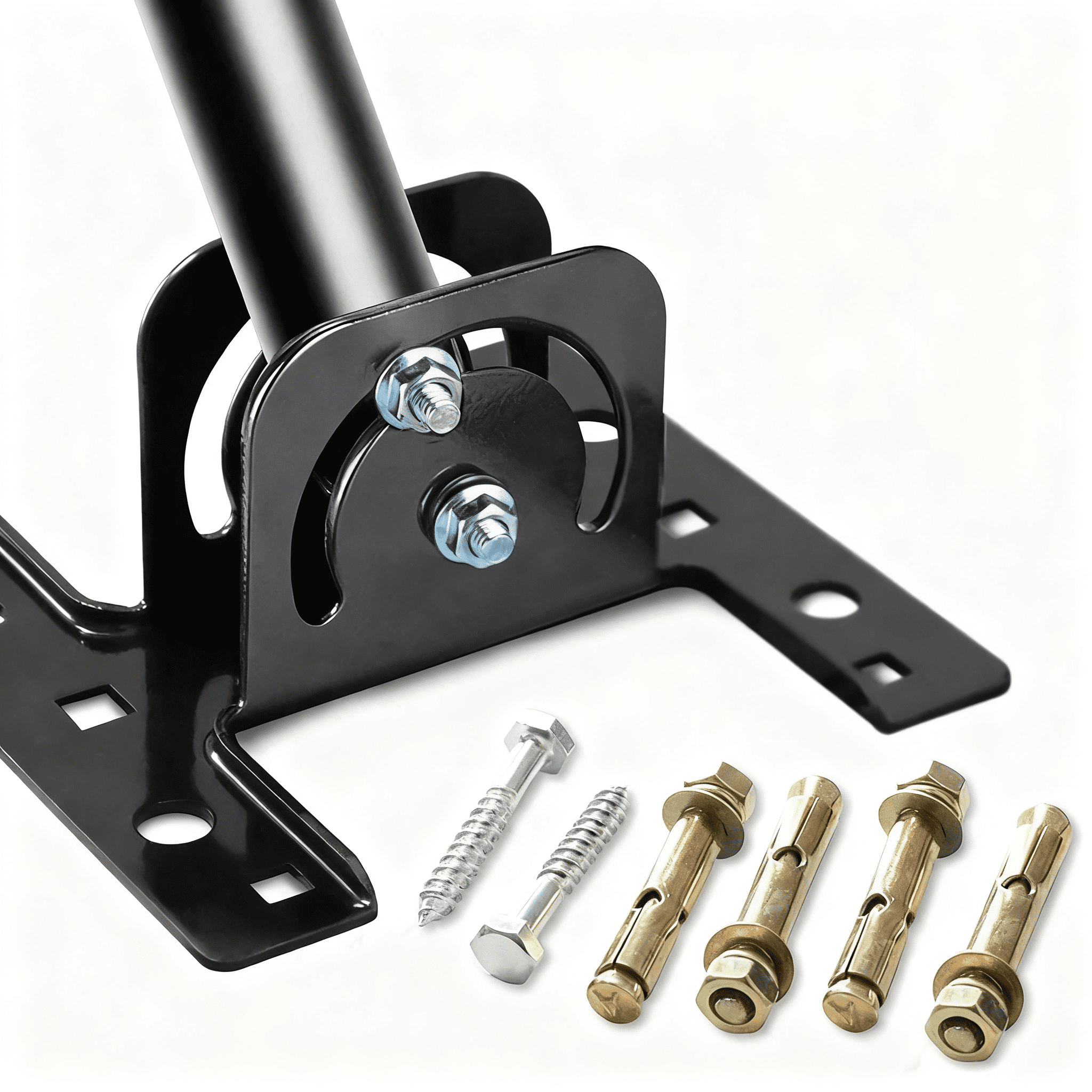 Universal 180°Adjustable TV Antenna J-Pole Aerial Bracket Black