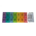thumbnail image 2 of Comfort Axis Weekly 7 Days AM/PM Travel Pill Organizer, 2 Times a Day Color-Coded Detachable Compartments with Removable Pill Cutter Included, 2 of 6
