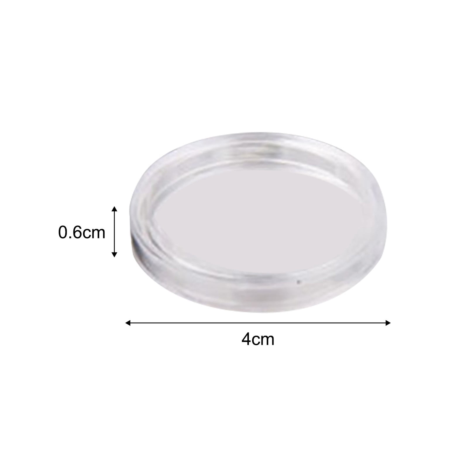Wodtesl 100PCS 35mm Clear Round Plastic Coin Holder Coin Capsule Coin Container Commemorative Coin Transparent Plastic Small Round Box