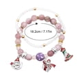 thumbnail image 3 of Christmas Gift Bell Snowman Double Elastic Bracelet Christmas Tree Santa Gift Hand String Beads, 3 of 9