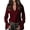 Red, variant on Womens Button Down Shirts Long Sleeve Lace Trim Ruffle Top Elegant Collared Going Out Vintage Blouse
