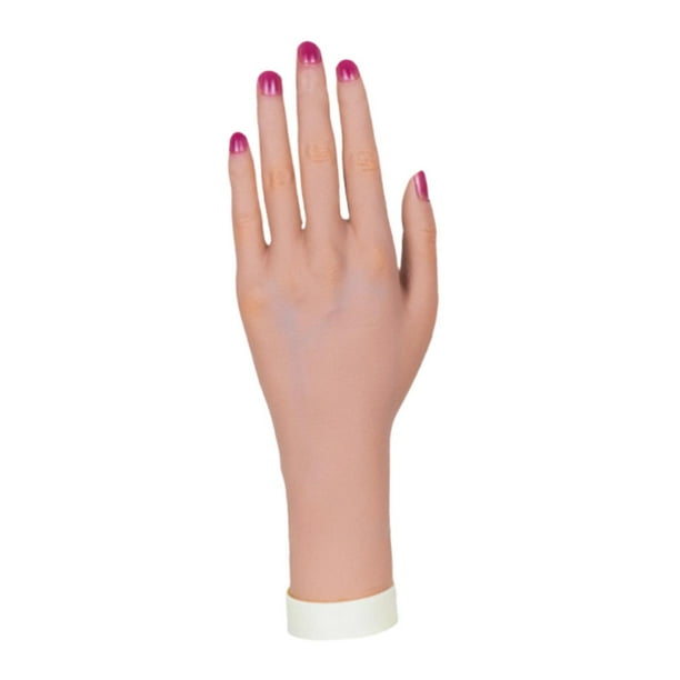 Maniquí de práctica, soporte para exhibición de joyas, modelo de práctica, entrenamiento de uñas, mano piel mano izquierda