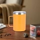 thumbnail image 5 of Taza de Café de Acero Inoxidable 304 con Tapa | Taza Térmica de Viaje con Aislamiento de Doble Pared | Vaso Portátil para Exteriores con Asa Cómoda para Bebidas Frías y Calientes | Resistente a Derra, 5 of 6
