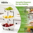 thumbnail image 3 of HBlife 3 Tier Ceramic Fruit Rack, Fruit Basket, Fruit Bowl for Kitchen Counter, Black, 3 of 6
