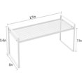 thumbnail image 2 of Organizador de encimera, estante para especias con soporte para armario, estante para despensa de 17", organización y almacenamiento para cocina y baño, color blanco lechoso (blanco, L17" X W8" X, 2 of 8