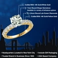thumbnail image 2 of Gem Stone King 14K Two Tone Gold Green Prasiolite and Lab Grown Diamond Engagement Ring for Women | 1.75 Cttw | Round 7MM | Gemstone Birthstone | Size 7, 2 of 6