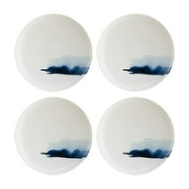 Blue Wave dia.4" h:0.75" 4 oz. Round Decorated Porcelain Bowl (Set of 4)