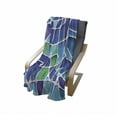 thumbnail image 4 of Fractal Soft Flannel Fleece Throw Blanket, Ceramic Mosaic Style Forms Trippy Abstract Vivid Display, Cozy Plush for Indoor and Outdoor Use, 60" x 80", Jade Green Royal Blue, by Ambesonne, 4 of 6