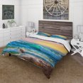 thumbnail image 1 of Designart 'Blue Waves Breaking At The Beach IV' Nautical & Coastal Duvet Cover, 1 of 5