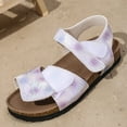 thumbnail image 5 of TAIAOJING Toddler Summer Girls Large Sized Casual Sandals With Colorful Prints Comfortable Sandals For Outdoor Use Beach Shoes. Holiday 11.5-12Y, 5 of 9