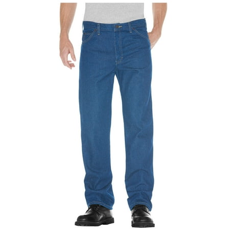 Dickies Mens Regular Straight Fit 5-Pocket Denim Jeans, 31W x 30L ...