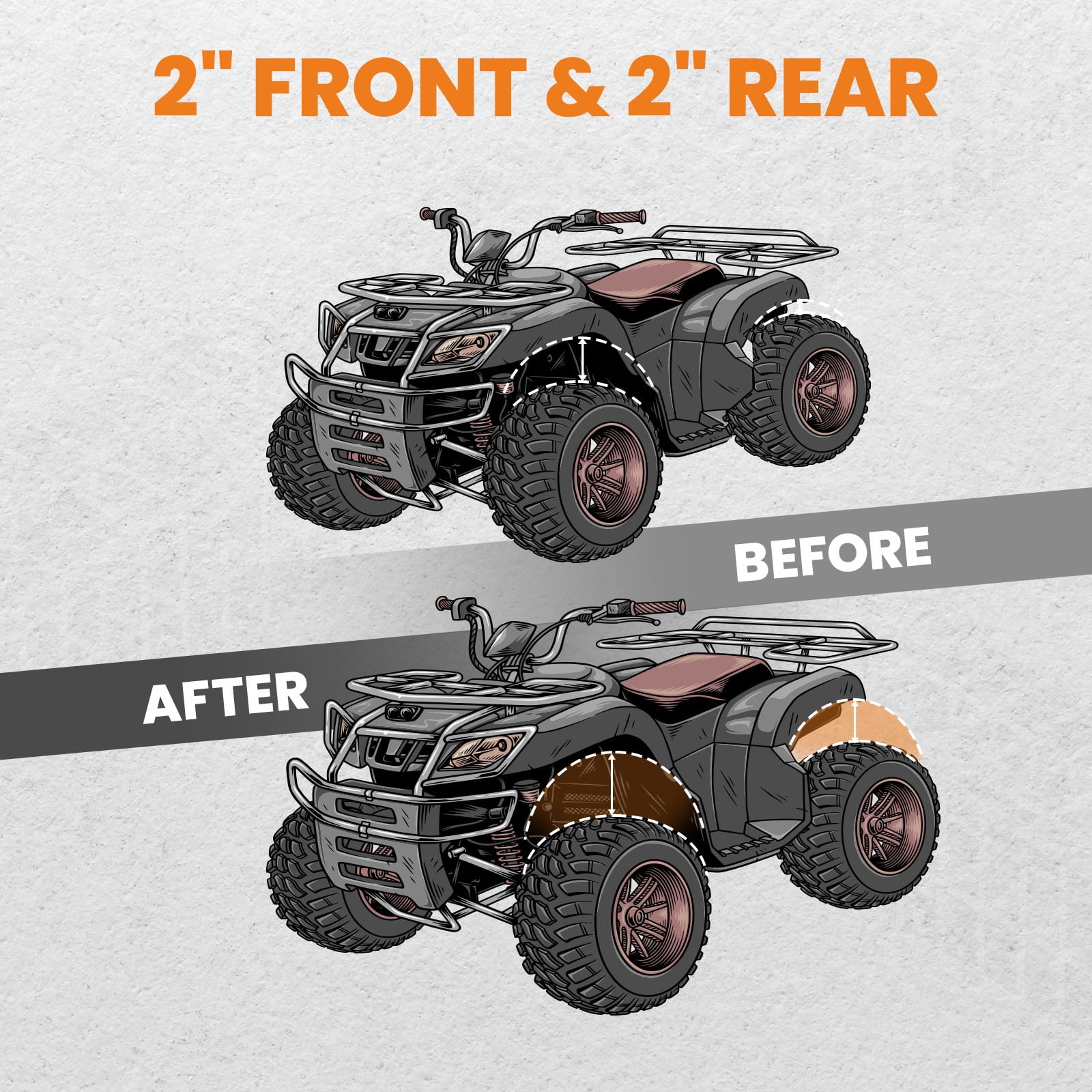 Maxpeedingrods 2" Front Rear Leveling Lift Kit For Polaris RZR 570 4x4 2012-2022