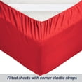 thumbnail image 4 of Elegant Comfort 1500 Premium Hotel Quality 1-Piece Fitted Sheet, All Around Elastic, Deep Pocket, Softest Quality Microfiber - Full Red, 4 of 5