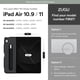 thumbnail image 2 of ZUGU CASE para iPad Air (M2) de 11 pulgadas (2024) iPad Air 4 y 5 de 10,9 pulgadas (2020/2022) - Funda protectora ultrafina con soporte magnético para reposo/activación - Negro, 2 of 8