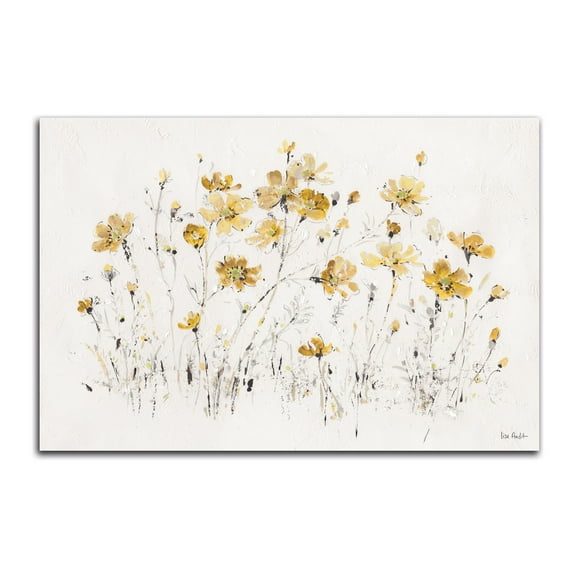 Gango Home Decor Shabby-Chic Wildflowers I Yellow by Lisa Audit (Printed on Paper); One 18x12in Unframed Paper Poster