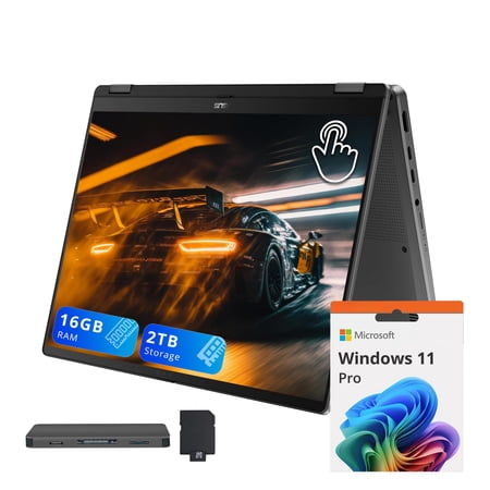 ASUS Vivobook Flip 14" WUXGA OLED 2-in-1 Touchscreen laptop, Intel Ultra 7 256V, 16GB RAM, 2TB Storage(1TB SSD+1TB Docking Station Set), Intel Arc Graphics, Backlit Keyboard, Win 11 Pro, Gray
