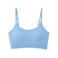 thumbnail image 3 of Usaibhir 10-18T Girls Adjustable Strap Solid Color Training Bra Sets Wireless Crop Cami Sports Padded Bra, Pack of 4, 3 of 7
