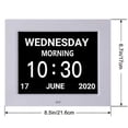 thumbnail image 4 of Black digital Calendar Alarm Day Clock With 8 Large Screen Display, Am Pm, 5 Alarm, Dementia, 4 of 5