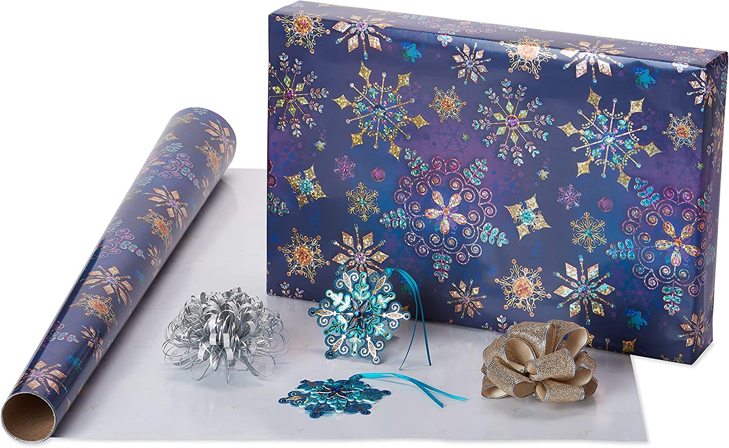 Papyrus Christmas Wrapping Paper Ensemble with Bows and Gift Tags ...