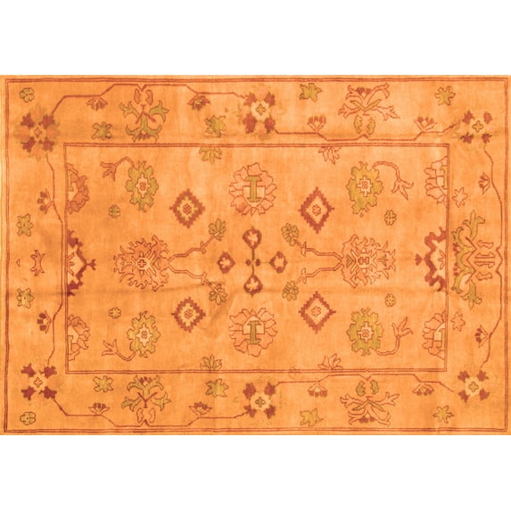 Ahgly Company Indoor Rectangle Persian Orange Traditional Area Rugs, 8' x 12'
