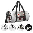 thumbnail image 4 of Rocae Christmas Snowman With Hat Print Round Travel Duffel Bag and Fitness Bag, Women's Waterproof Weekend Tote, Men's Travel and Fitness Essentials, 4 of 8