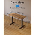 thumbnail image 5 of DESINO 48x24 inch Electric Standing Desk, Height Adjustable Sit Stand Desk with Memory Presets, Ergonomic Home Office Computer Desk with Anti-Collision, Rustic Brown, 5 of 11