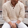 thumbnail image 1 of Babysbule Mens Winter Coats Clearance Men's Fashion Fall Winter Sweater Loose Large Size Mixed Color Sweater Pullover, 1 of 5