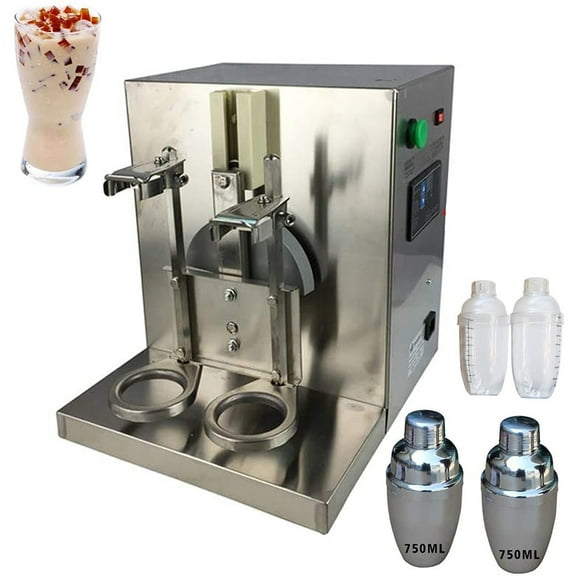 INTBUYING Double Cup Milk Tea Shaking Machine for Milkshake Fruit Juice Wine Mixing
