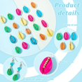 thumbnail image 4 of 30Pcs Shell Pendants 5 Color Spiral Spray Painted Natural Shell Charms Unique Sea Shell Connectors with Beads Wrapped Beach Seashell Charms for Bracelet Necklace Craft Jewelry Making Colorful, 4 of 6
