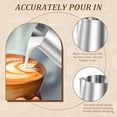 thumbnail image 4 of FUYGRCJ 20oz/600ml Milk Frothing Pitcher, 304 Stainless Steel Barista Espresso Steaming Pitcher with Ergonomic Handle and Measurement Scale for Latte Art with Coffee Art Pen, 4 of 12