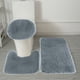 thumbnail image 1 of Juego de 3 Alfombras de Baño de Color Liso: Suaves Alfombras de Terciopelo Antideslizantes, Absorbentes y Lavables a Máquina. Disponibles En Varios Tamaños y Colores (Gris Oscuro, Azul y Rojo)., 1 of 7