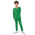 thumbnail image 1 of Elowel Boys Thermal Underwear Set for Kids Soft Cozy Fleece Base Layer Medium Green, 1 of 7