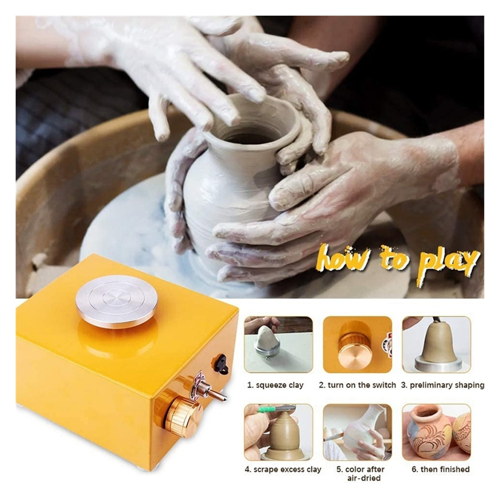 Ceramic Wheel Is Used For The Ceramic Dish Of The Wheel, From You Yourself Clay Wheel, With 3 Mini Mini ,Wide Ranging Usage