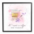 thumbnail image 1 of Stupell Industries Coffee and Mascara Fashion Modern Watercolor Pink Word Design Prints, 12 x 12, Multi-Color, 1 of 4