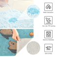 thumbnail image 3 of Yayeee Bath Rug for Bathroom Floor Non Slip Rectangle Fluffy Soft Absorbent Mat, 16"x24", Cartoon Capybaras, 3 of 7
