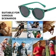 thumbnail image 5 of Gafas de sol retro literarias, gafas de sol redondas de moda europea y americana con clavos de arroz, hechas de PC, 5 of 5
