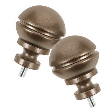 2 Pcs Curtain Rod Plug Window Fitting Retro Finials Ends Only Accessories Finished Product Iron Abs Plastic