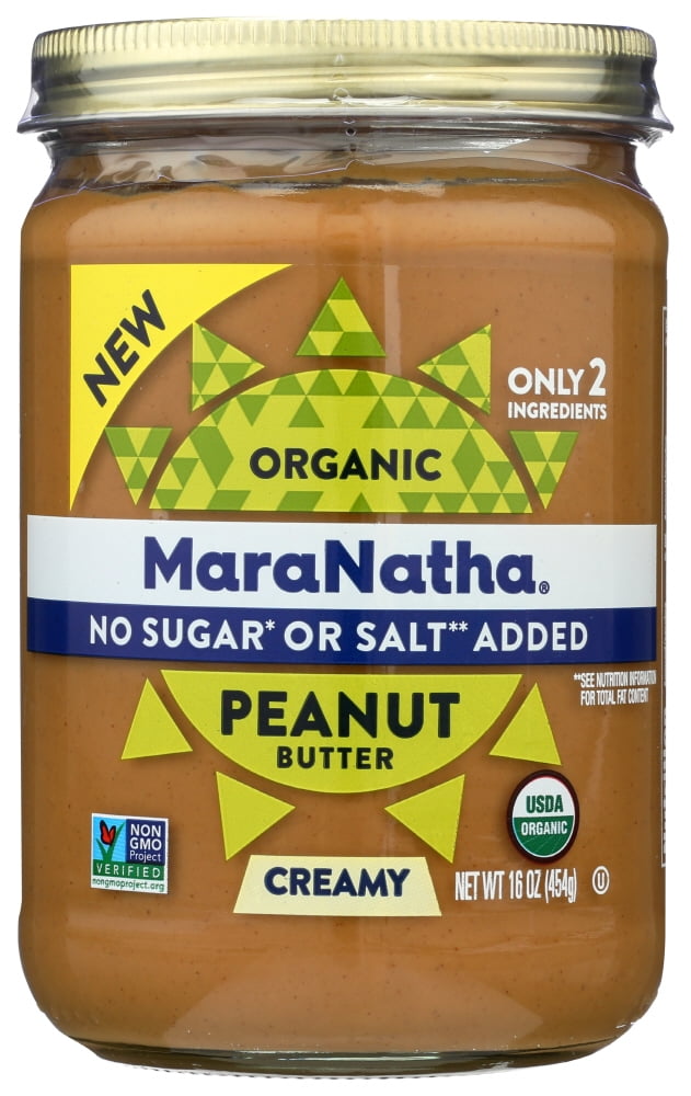 Maranatha Organic Creamy No Sugar No Salt Peanut Butter Spread, 16 oz