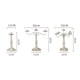 thumbnail image 3 of Candelabro de metal nórdico Candelabro de metal nórdico Decoración para centro de mesa 3 cabezas, 3 of 9